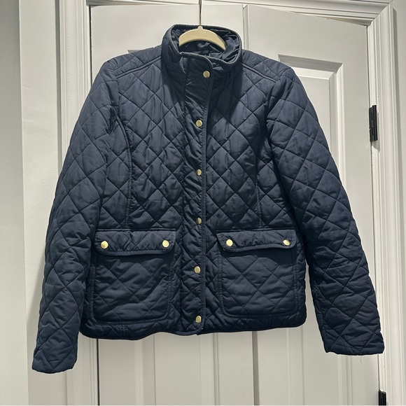 J. Crew Jackets & Blazers - J. Crew Navy Quilted Jacket size large